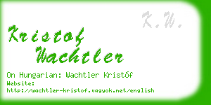 kristof wachtler business card